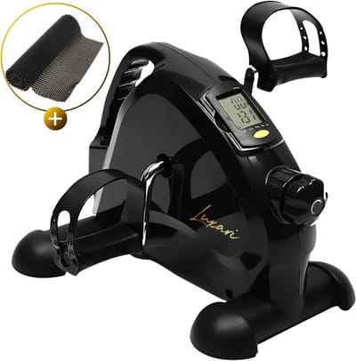 Luxari Stoelfiets M200 - Mini Hometrainer - Met LCD display & Anti-slip mat - Verstelbare Weerstand - Bureaufiets - Fietstrainer - Beentrainer - Bewegingstrainer - Mini Bike Voor Ouderen - Fit