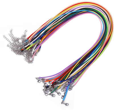 28 stuks koorden voor sieraden, gewaxt katoen, 45,7 cm, met karabijnsluiting, sieraden maken, halsketting, gesp, voor doe-het-zelf armbanden