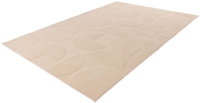 Lalee 3D Vloerkleed - Tapijt - Modern - Beige - Superzacht en Ondersteunend - Uniek Pacman Design
