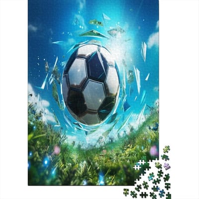 Voetbal Legpuzzel - 1000 Stukjes - Ontspanning Thuis - Premium Gerecycled Karton - 75 x 50 cm