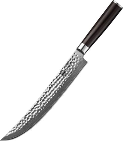 Xinzuo B1H Series – Vleesmes – Professioneel – Gehamerd Damascus staal (67 laags met kern van 10Cr15CoMoV) – Vlijmscherp keukenmes – Inclusief geschenkdoos