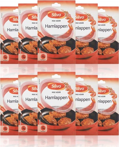Silvo® | 10 x Mix Hamlappen 22 g | 1 zakje is goed voor 1 kg hamlappen | Multipack