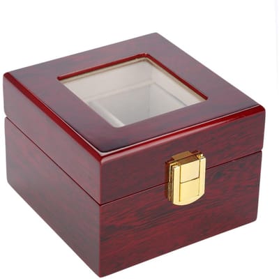 Présentoir de montres en bois à 2 grilles, présentoir de montres, boîte de rangement pour bijoux et cadeaux gray