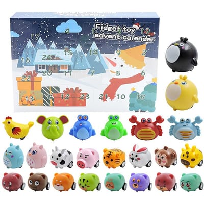 Kerst Adventskalender 24 Dagen Verrassingen Speelgoed Set Pasen Aftelkalenders 24 Stuks Speelgoed Cadeau blue