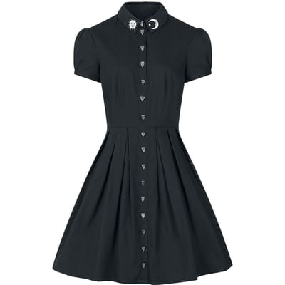 Hell Bunny - Gothic Midi-jurk - Samara Dress - XS tot XL - voor Vrouwen - zwart