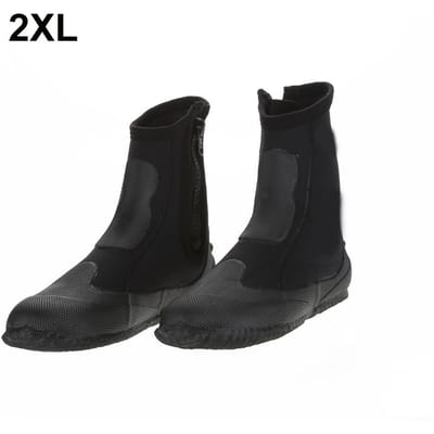 GARDER PLONGER 1 Paire 5mm Néoprène Plongée Sous-Marine Snorkeling Longues Bottes Chaussures d'Eau(2XL) black