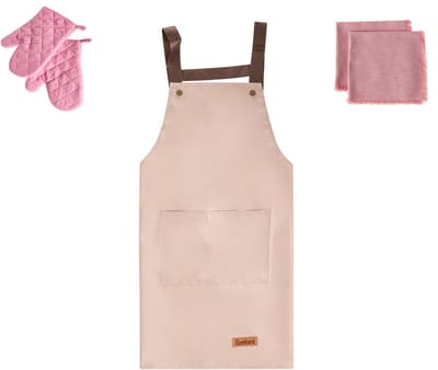 BELIANI LACTUCA - Keukentextiel set - Roze - Polyester