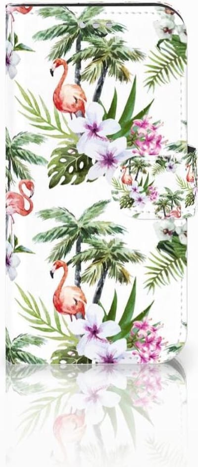 Samsung Galaxy S7 Telefoonhoesje met Pasjes Flamingo Palms