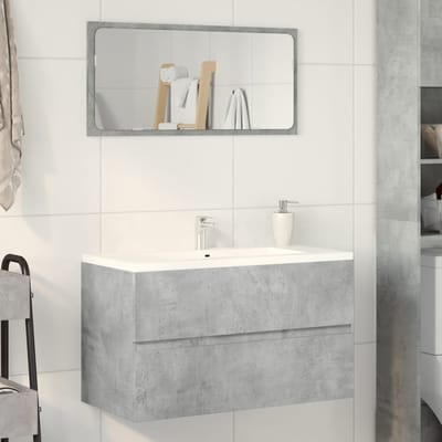 vidaXL - Badkamerwandkast - 80x38,5x45 - cm - bewerkt - hout - betongrijs