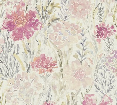 BLOESEM WEIDE BEHANG | Floraal - Meerkleurig Roze Wit - A.S. Création Aquarell Dreams