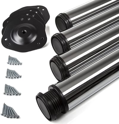 Set van 4 SOTECH Model G Tafelpoot Ø 60 mm Hoogte 710 mm Chroom gepolijst