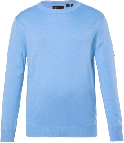 JP 1880 - Heren - Trui luchtig fijn breisel gadge ronde hals - Hemelsblauw - Maat 3XL