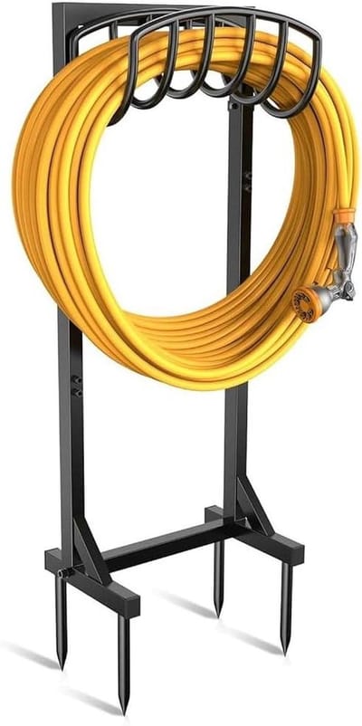 Tuinslang Trolley - Slangenwagen - Tuinonderhoud - Stevig Metaal - 40 cm - Grijs