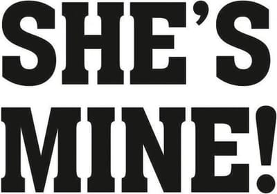 Schoenstickers bruiloft She's Mine - trouwen - bruidegom - bruid - soulmates - sticker
