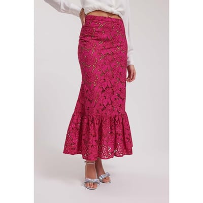 Anne Fontaine Mosaic Fushia Size: 36 | Midi Skirts Outlet | Dames | Roze