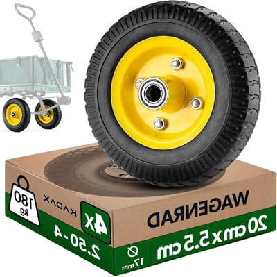 Reservewiel Steekwagen - Vervangingswiel Kruiwagen - Materiaal Transport - Lekvrij Ontwerp - 200 x 55 mm - Zwart