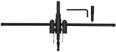 Verstelbare Zwarte Cirkelzaag Boor Set voor Houtbewerking 30-200mm - Professionele DIY Gereedschappen voor Hout en Metaal