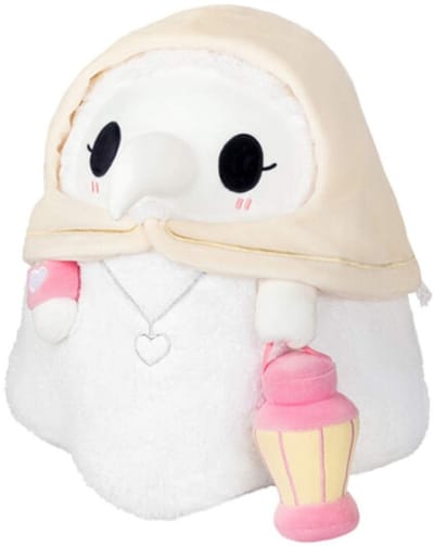 Dailygoody - Plague Doctor Pluche Dier - Decoratie - Wit