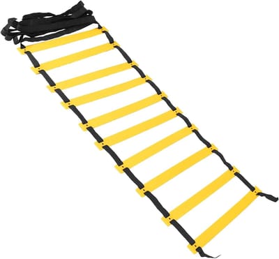 Agility Ladder - Trainingsladder Snelheid - Sporttraining Verbeteren - Snelle Installatie - 50 x 3.6 cm - Zwart