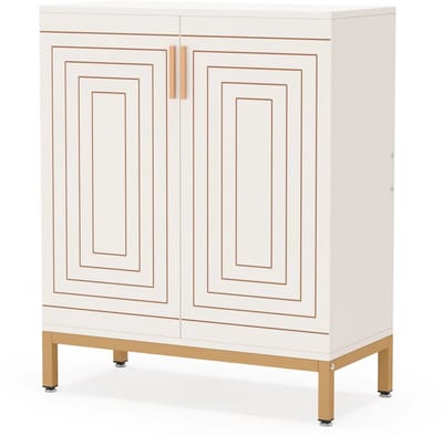 Schoenenkast deluxe - Met deuren - Wit - 20 paar - Schoenenrek - 80m - 6 laags - Opbergkast