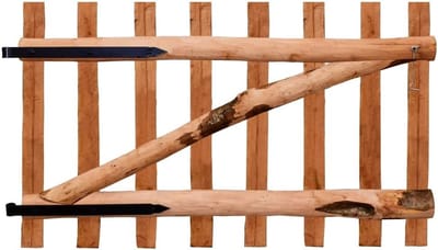 Houten tuinpoort - Tuindeur - Toegang creëren - Rotbestendig geïmpregneerd - 100 x 60 cm - Bruin