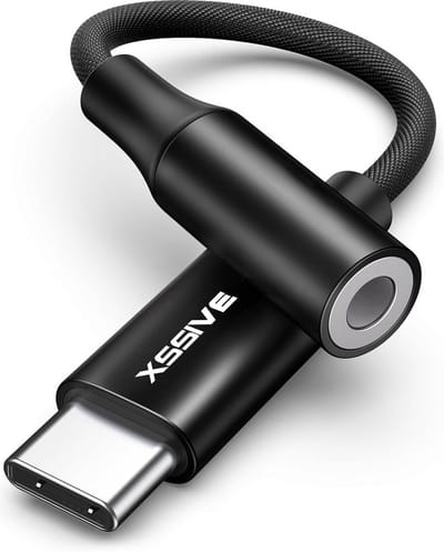 USB-C naar 3.5 mm Jack Adapter - USB C naar Aux Koptelefoon adapter kabel geschikt voor Samsung Galaxy S25, S24, S23, S22, S21, S20, Pixel 9, 8, iPhone 16, 15, iPad Pro, Air 2024 etc., Headphone Verloopstuk