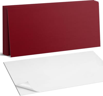 Coloray Plaktegels - Claret Wandtegel Zelfklevend - 60 cm x 30 cm - Claret Plaktegels - 6 stuks - Rechthoek PVC Tegels - Plaktegels Keuken - Zelfklevende Vloertegels Badkamer - Vinyl Tegels - Zelfklevende Wandtegels