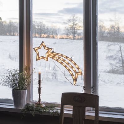 Konstsmide Christmas Raamsilhouet Komet met LED voor binnen warmwit
