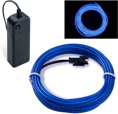 Flexibele LED Neon Draad voor Kleding en Decoratie, Blauw, 5m