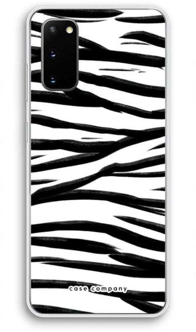 Case Company® - Hoesje geschikt voor Samsung Galaxy S20 hoesje - Zebra pattern - Soft Cover Telefoonhoesje - Bescherming aan alle Kanten en Schermrand