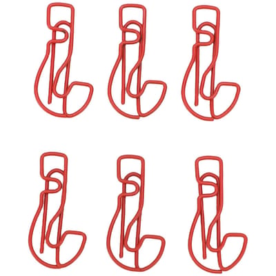 100 Stuks Vraagteken Vormige Paperclips Bulk Mini Boekenleggers Klem met Transparante Doos Schoolbenodigdheden Rood