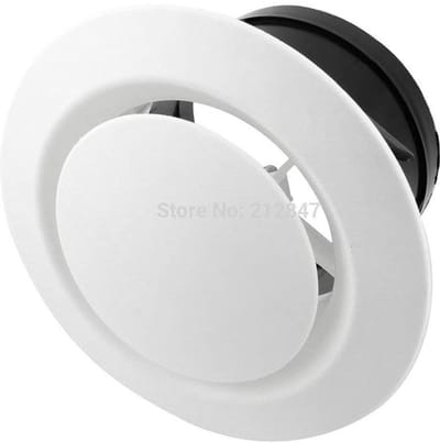 Allecto - Ventilatierooster - Ventilatiecirkel - Wit - Afvoerdeksel