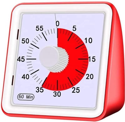 Hoogwaardige kinderklok - Kindertimer - Vergaderklok - Aftelklok - Inclusief batterijen - Timer - Leerklok - Analoge keukentimer - Leer klokkijken - Tijd - Educatieve klok - Hulp bij huiswerk - Educatief speelgoed - Thuisonderwijs