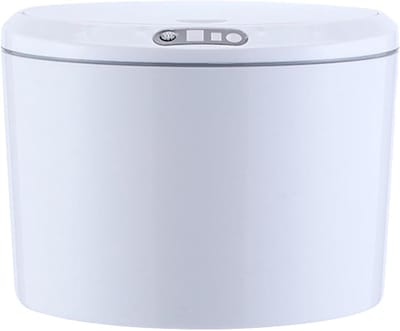 Afvalemmer met sensor - Prullenbak opbergdoos - Hygiënisch werken - Contactloos openen - 3 liter inhoud - Wit
