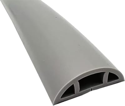 Zelfklevende Kabelbescherming voor Vloeren, Flexibele Kabelgoten voor Binnen en Buiten, 1m x 30mm, Ideaal voor Thuis, Kantoor, Winkels, Sportscholen en Garages - Grijs