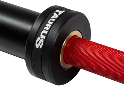 Taurus lange halterstang 50 mm - Professioneel tot 680 kg - Diverse kleuren Rood