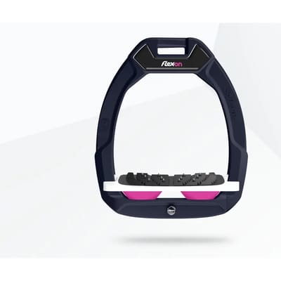 Veiligheidsstijgbeugels Ruitersport Ingelijst Ultra Grip Aluminium/Wit/Roze Flex-On Safe-On