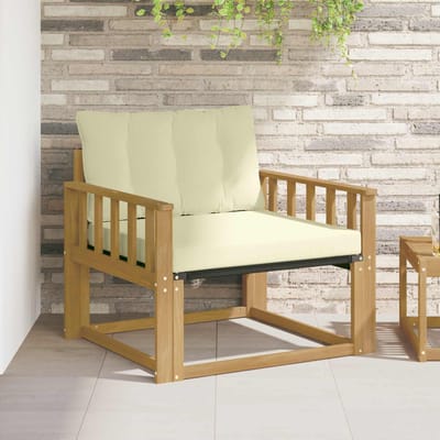 vidaXL - Buiten - bank - set - Massief - Acaciahout - en - Textilene