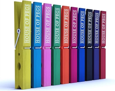 Houten Kledingknijpers voor Waslijn - 100 Stuks Multicolor