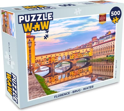 Puzzel Florence - Brug - Water - Legpuzzel - Puzzel 500 stukjes