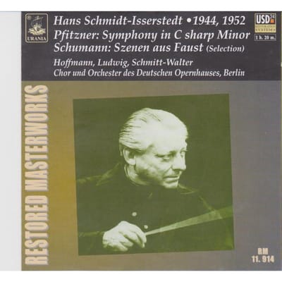 CD SCHMIDT-ISSERSTEDT - Pfitzner Symfonie in cis-mineur RM11914 Urania 2003 Japan Klassiek Gebruikt black