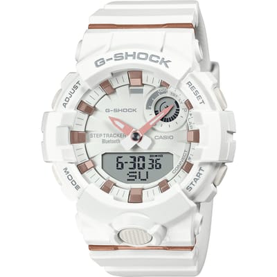 Casio Heren Resin 200M Waterbestendig Digitaal Schokbestendig Kwarts Horloge GMA-B800-7A wit