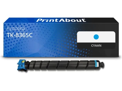 PrintAbout huismerk Toner TK-8365C Cyaan Geschikt voor Kyocera