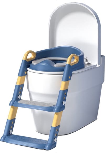 WC verkleiner met trap - verstelbare toilettrainer - universele pasvorm - met zitkussen