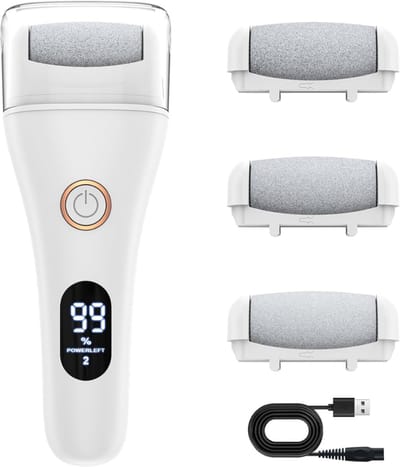 SNJY® Elektrische Eeltverwijderaar - Elektrische Voetvijl - Eeltverwijderaars - 3 Snelheden - Wit