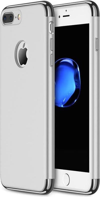 Telefoonhoesje - iPhone 8 Plus - zilver - ultradunne TPU beschermhoes