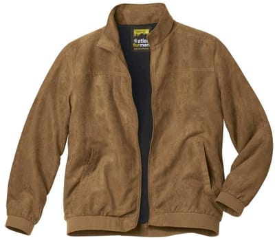 ATLAS FOR MEN - Suèdine jack met fleecevoering - Heren - Verkrijgbaar in grote maten - 4XL