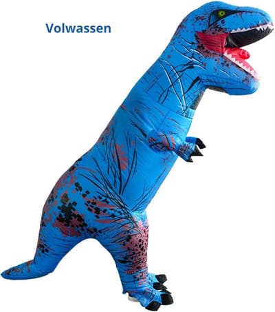 Bovista Dino Pak - Kostuum - Opblaasbaar - Dinosaurus - Opblaas - Halloween - Carnavalskleding - Heren - Dames - Volwassenen - Rex de t rex - Paars