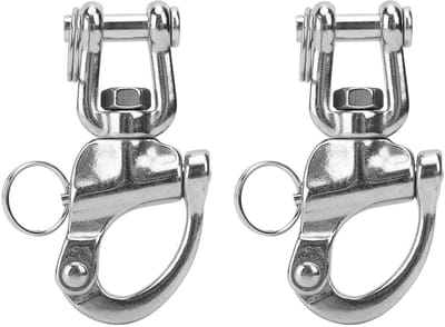 2 Stuks RVS Snap Shackle - Snelle Ontgrendeling, Hoge Sterkte, Universele Zeilboot Bevestiging (87mm)