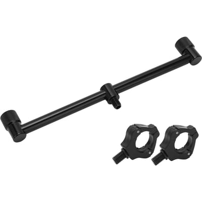 Support de canne à pêche à la carpe, support magnétique noir pour buzz bars(2 têtes